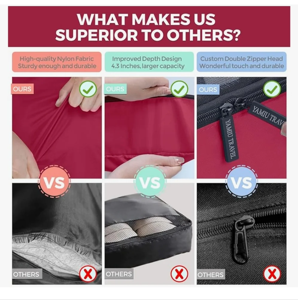 TAMIU Travel Packing Waterproof Bags